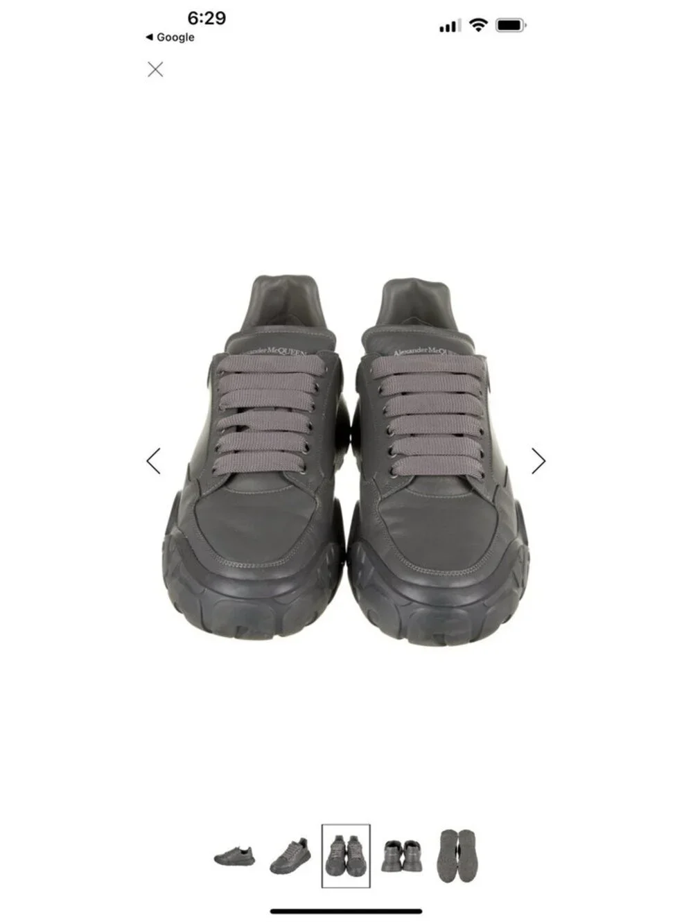 Alexander McQueen Court Trainer Leather Sneaker “Lead  Pencil” Gray Low Top 46 1